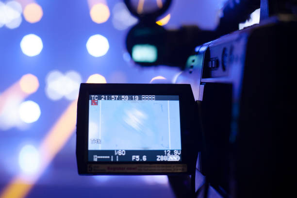 istock television camera. camera in a concert hall 1353821342