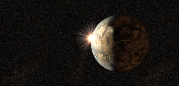 istock Globe planet earth float in universe with sun light and stars background(Elements of this Image Furnished by NASA) 1353821537