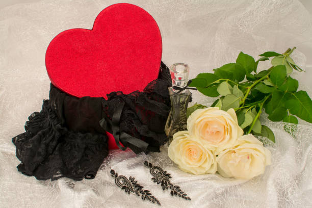 istock sexy background with red knickers and accessories 1353825154