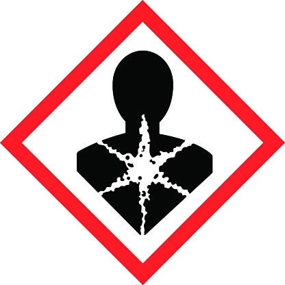 Longer term health effects CLP hazard warning sign