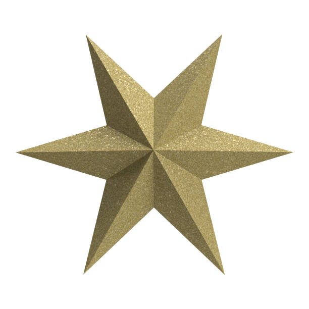 istock Golden Star isolated on white background 1353836603