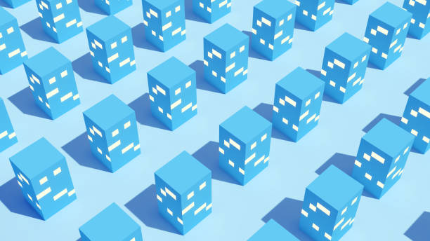 istock repeating pattern of an office building on a blue background 1353838023