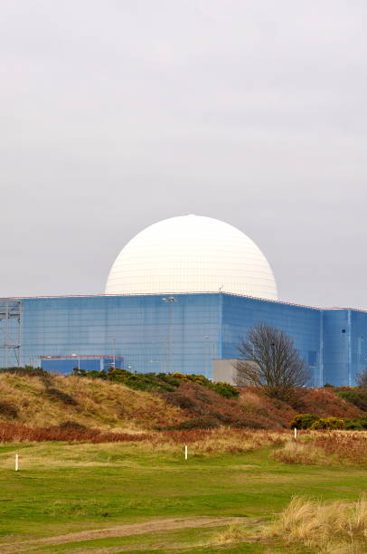 cupola bianca - sizewell b nuclear power station foto e immagini stock