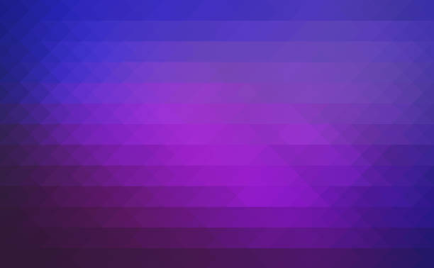 purple and blue abstract geometric background in triangular shape. blue, pink grid mosaic background for futuristic concept. abstract modern background with ultraviolet triangles. overlapping effect. - violeta imagens e fotografias de stock