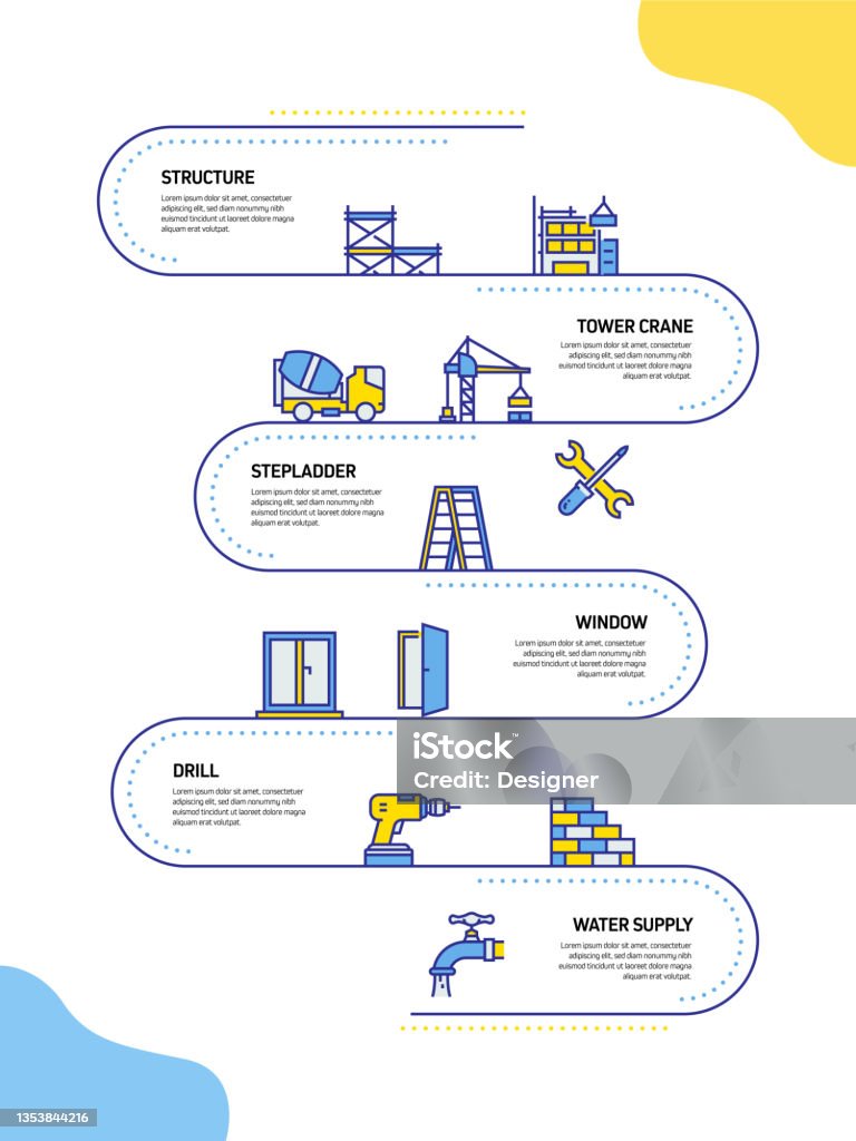 Construction Industry Related Process Infographic Template Process ...
