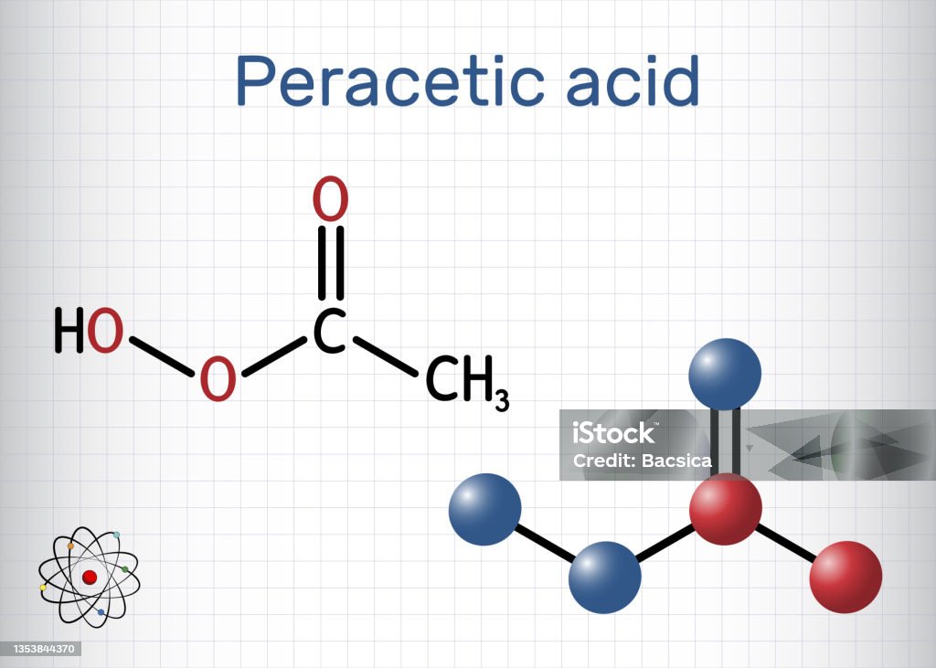Peressigsäure Peroxyessigsäure Paa Organisches Peroxidmolekül