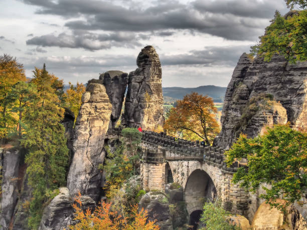 istock Bastei in autumn in Saxon Switzerland 1353847911