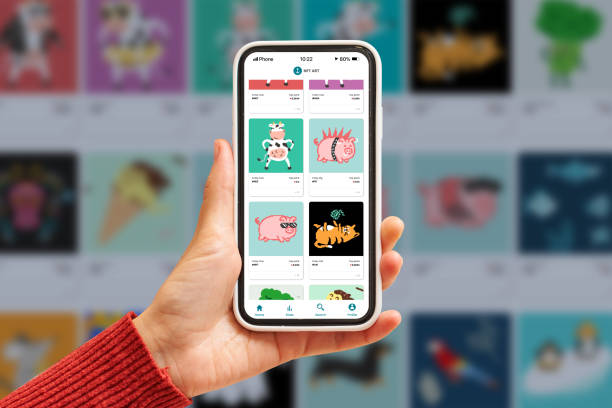 Nærbillede af en NFT-markedsplads