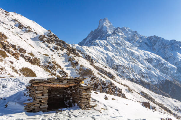 istock Machhapuchre Mountain and Mardi Mountain together 1353851023