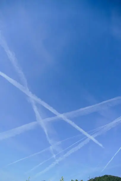 Photo of Airplanes crossing paths in the air