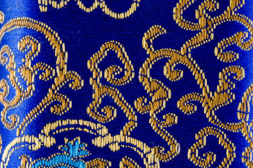 Colorful oriental embroidery pattern background texture
