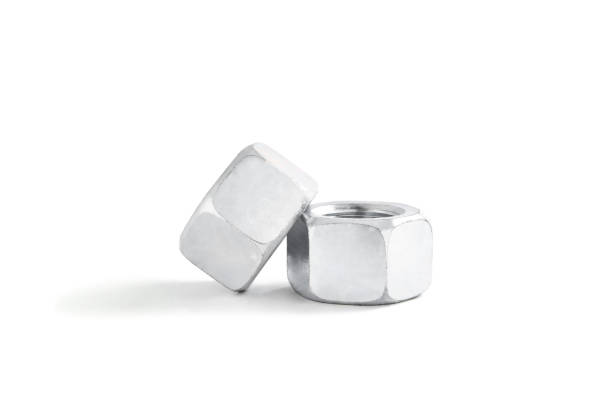 istock metal fastening nuts on a white background close-up 1353859813