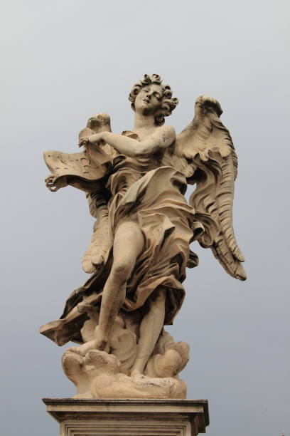 Angel statue in Saint Angel bridge. Rome, Italy