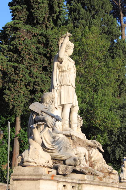 istock Statue portraying Rome between Tevere and Aniene. Rome, Italy 1353864916