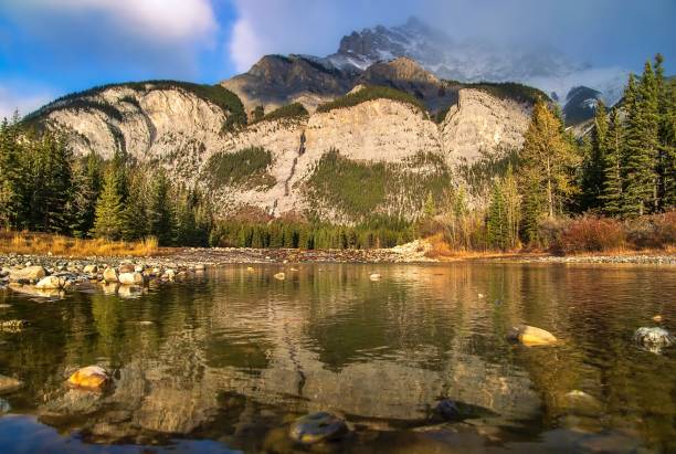 istock Cloudy Sky Over Mountains At A Banff Park 1353867107