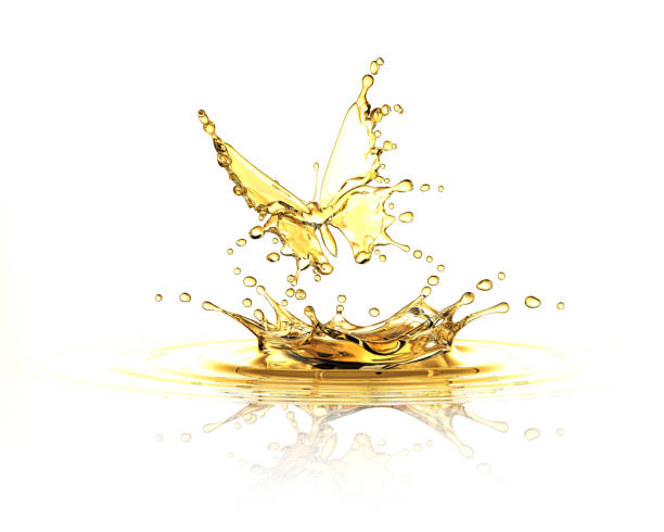 Butterfly Oil Splash. Isolated