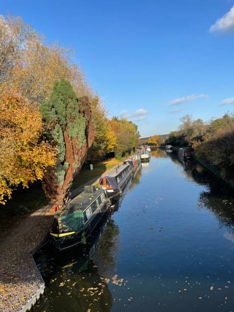 istock Canal with boats 1353877434