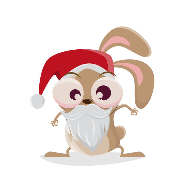istock funny cartoon rabbit in santa claus costume 1353888281