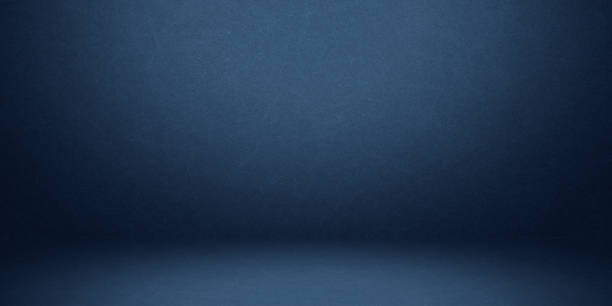 istock Blue background, abstract wall studio room, can be used to present your product 1353891397
