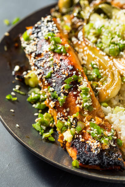 istock Homemade Asian Roasted Miso Salmon 1353896310