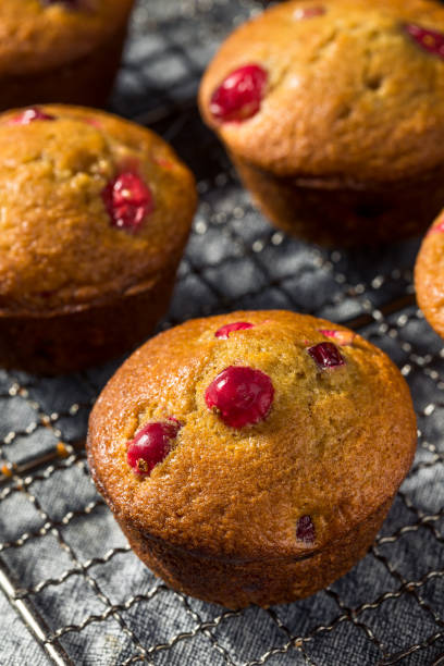 istock Homemade Breakfast Cranberry Muffins 1353896689