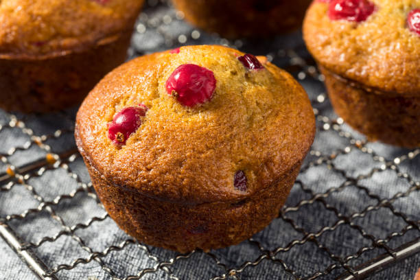 istock Homemade Breakfast Cranberry Muffins 1353896700