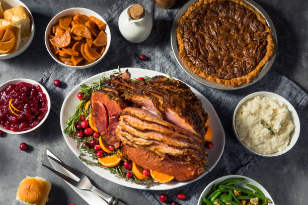 istock Homemade Christmas Ham Dinner 1353896742