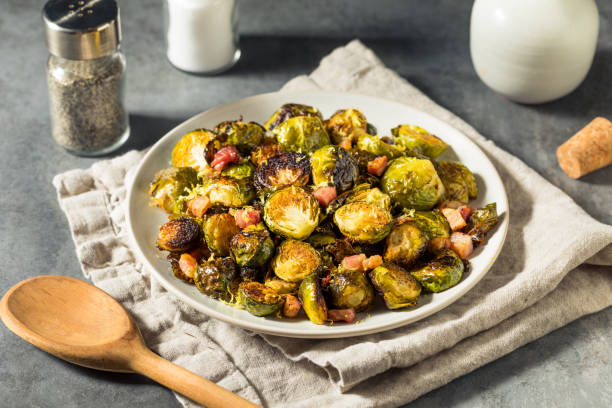 istock Healthy Organic Baked Brussel Sprouts 1353897431