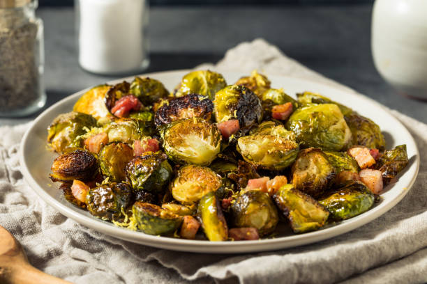 istock Healthy Organic Baked Brussel Sprouts 1353897432