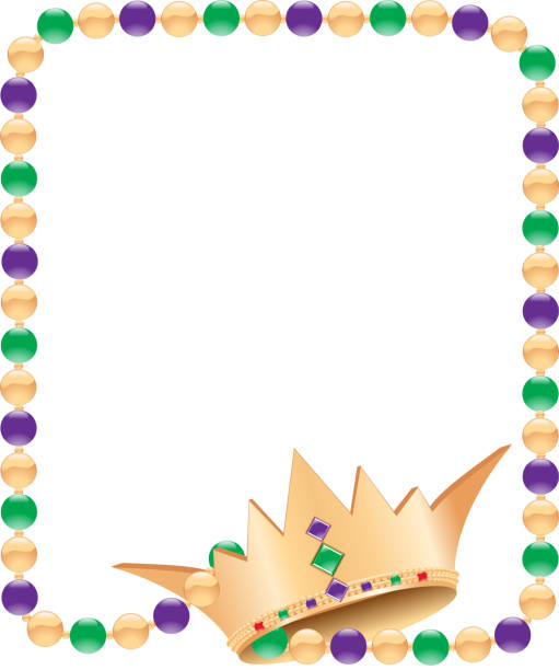 ilustrações, clipart, desenhos animados e ícones de colar de contas para o mardi gras and crown - amethyst necklace gem purple