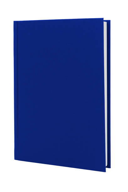 istock Blue hardcover book upright on white with clipping path 1353912186