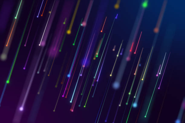 Colorful abstract meteor shower backgrounds