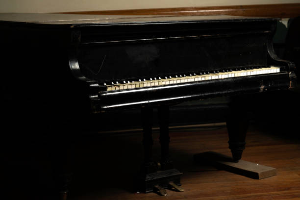 istock Front view of old grand piano. 1353915547
