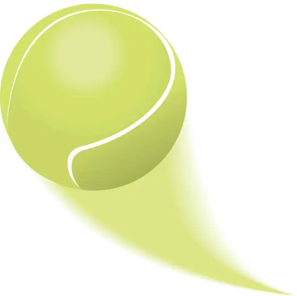 Vector illustration of Tennis Ball Flying or Soaring