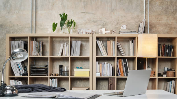 istock Interior of casual workplace decorates in modern-loft style. 1353919831