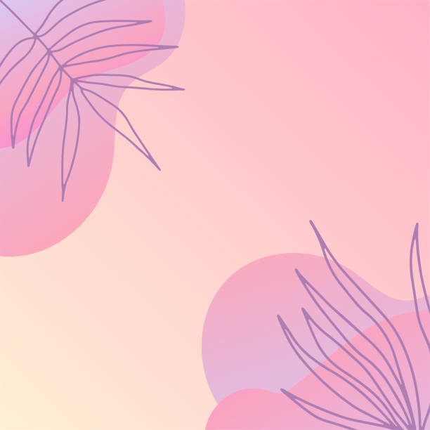 istock Abstract organic floral, leaves, liquid, wave minimalist background with colorful gradient vivid vibrant color. Good for greeting cards, invitations, flyers and social media template. 1353926184