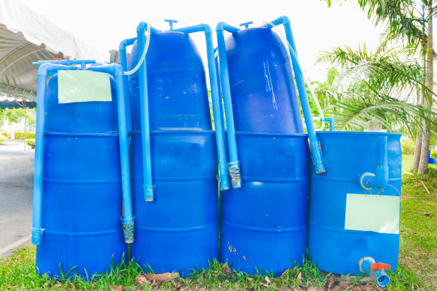 istock Plastic tanks are biogas filling equipment. 1353930780