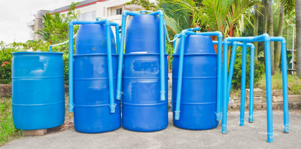 istock Plastic tanks are biogas filling equipment. 1353930783