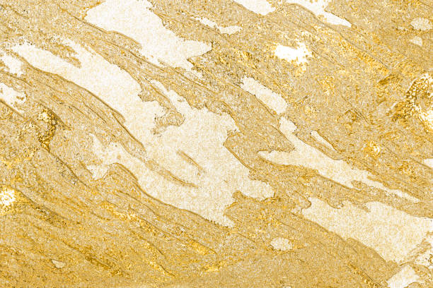 istock Background image of golden patterns on white Japanese paper 1353933891