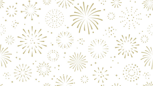 ilustraciones, imágenes clip art, dibujos animados e iconos de stock de fondo perfecto de fuegos artificiales - celebración ocasión especial