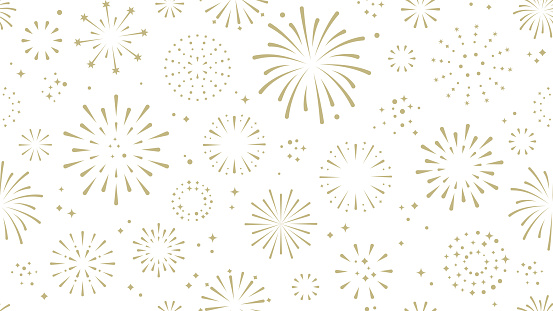 Vector firework background. Carefully layered and grouped for easy editing. This illustration is designed to make a smooth seamless pattern if you duplicate it vertically and horizontally to cover more space.