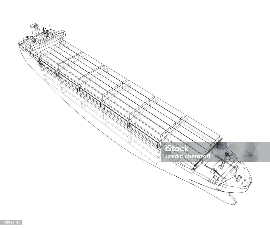 Visual Basic Container Ship Cargo Ship With Containers Vector Stock Illustration - Download Image ...