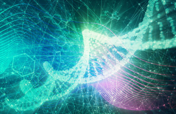 Lines with dots connected style technology background Technology, chemistry and science banner design template. Molecule and communication pattern. Connected lines with dots. naming organic compounds stock illustrations