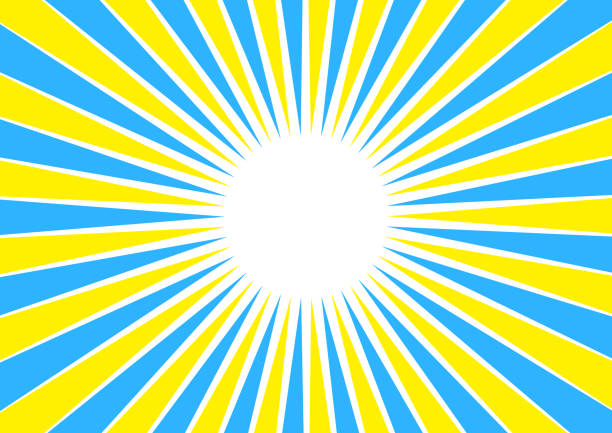 Illustration of abstract blue concentrated line