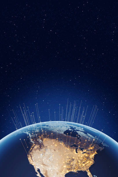 istock Global Connection Spotted on America 1353960338