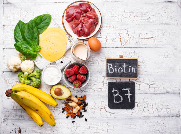 istock Natural sources of vitamin B7 biotin 1353962826