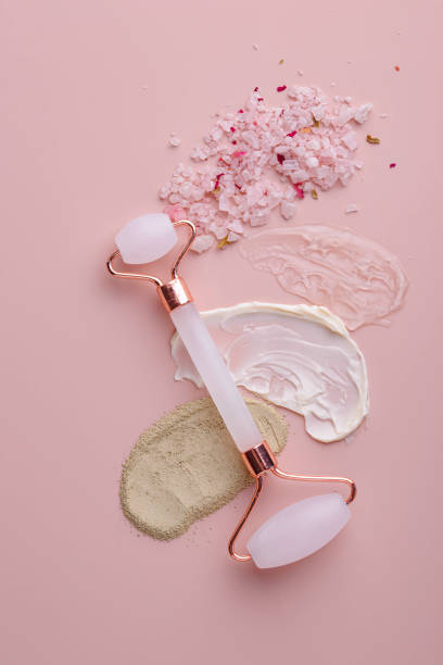 istock Facial jade roller and different cosmetic 1353962862