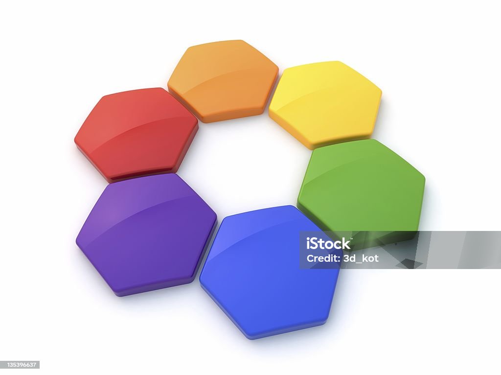 Hexagonal Сolor wheel Hexagonal color wheel. See my portfolio for more color wheels. Color Wheel Stock Photo