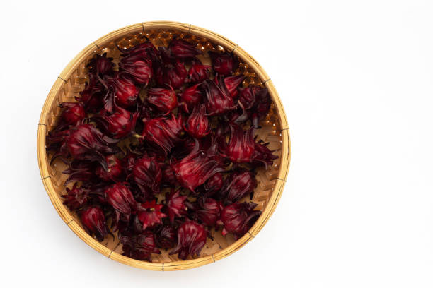 istock Roselle flower in bamboo basket 1353970167