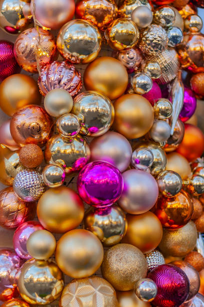 istock beautiful colorful christmas baubles background 1353976000